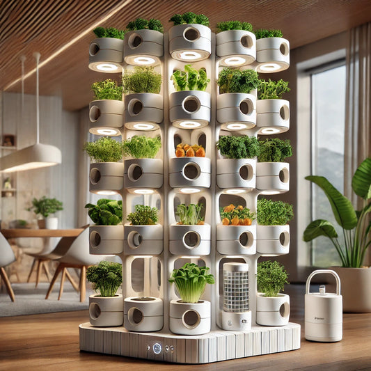 3D-Printed Hydroponic Vertical Growing System