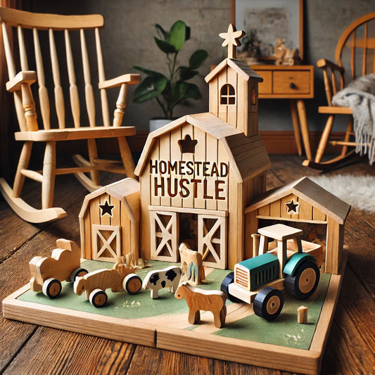 Homestead Hustle Wooden Farm Playset